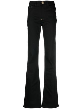 Philipp Plein high-waisted flared jeans - Black