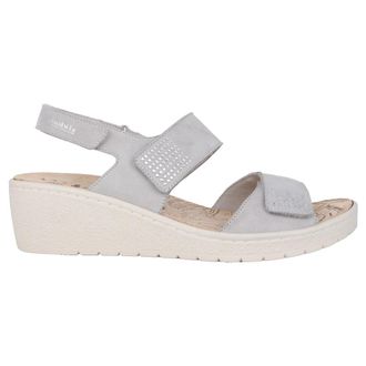 Mephisto Sandalen met brede pasvorm - Dames - Sleehakken - Grijs - 41 EU - Su&egrave;de - Schoenen