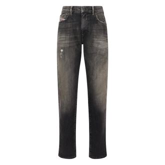 Diesel Slim-fit Jeans, male, Black, Size: W26 Dark denim jeans with a faded effect
