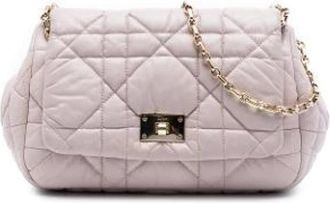 Dior Pre-owned Vintage Quilted Shoulder Bag - Dames - Vintage Schoudertas - Roze - ONE Size - Leer - Vintage