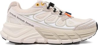 Barracuda Suède sneakers met houtje-touwtje sluiting - Wit