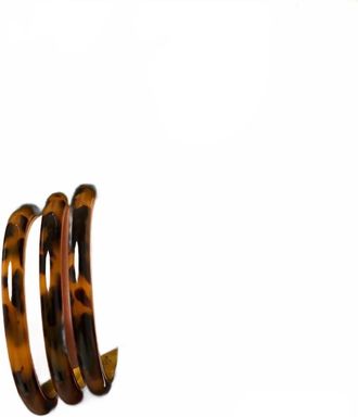 Julie Vos Womens Madison Statement Bangle In Tortoiseshell