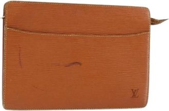 Louis Vuitton Pre-owned Leren Clutch - Dames - Vintage Clutch - Bruin - ONE Size - Leer - Vintage