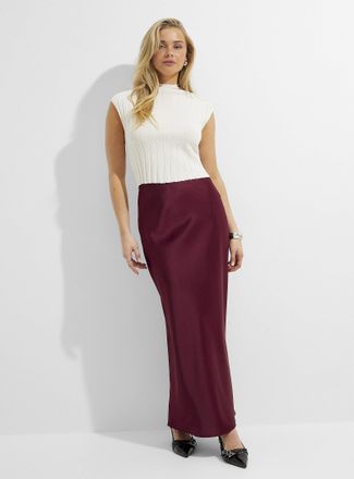 Icone Womens Satiny maxi skirt