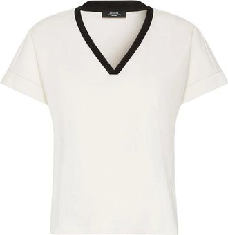 Max Mara Camiseta de cuello en V - Tops - Mujer - Beige - S