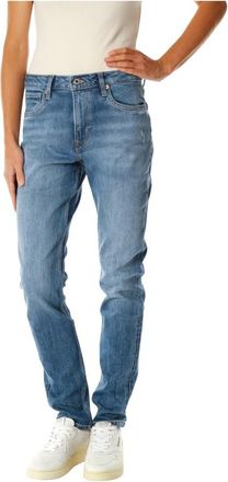 Pepe Jeans London High-Rise Taper Fit Jeans - Dames - Slim Fit Jeans - Blauw - W25 L30 - Katoen - Jeans