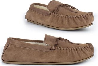 Generic Mens Suede Slippers Size 6 Boys Slippers Mens Moccasins Boys Moccasin Slipper Size 14 Carpet Slipper Slip On Slip in Thermal Wool Mix Lining Genuine S