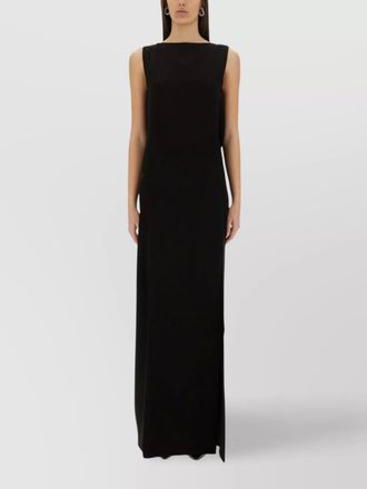 Max Mara backless maxi dress metallic strap detail