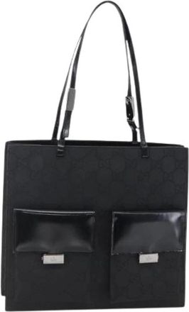 Gucci Pre-owned Nylon Tote Bag - Dames - Vintage Shopper - Zwart - ONE Size - Nylon - Vintage