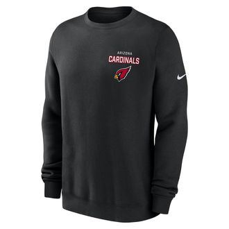 Nike Arizona Cardinals Draw Block Club Nike Mens NFL Pullover Crew in Black | NKPV00A9C-KU0
