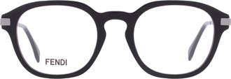 Fendi Demo Square Mens Eyeglasses FE50122F 001 51