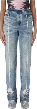 Diesel Frayed Hem Blue Jeans - Dames - Regular Fit Jeans - Blauw - W26 - Katoen - Jeans