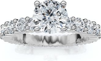 Pompeii3 2 1/4Ct Diamond Eternity Engagement Ring 14k Gold Lab Grown EF/VS