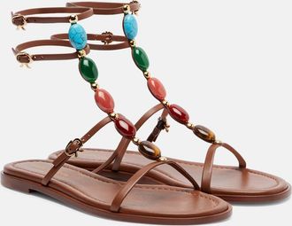Gianvito Rossi Shanti embellished leather sandals