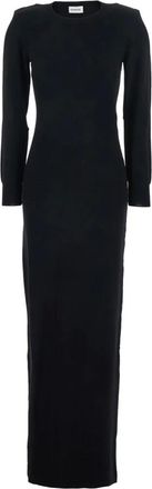 P.A.R.O.S.H. P.a.r.o.s.h., Kleedjes, Dames, Zwart, S, Wol, Gebreide Lange Jurk