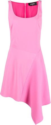 Dsquared2 sleeveless asymmetric minidress - women - Polyester/Elastane/Polyester - 38 - Pink