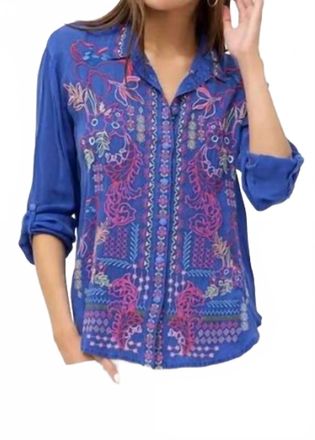Johnny Was Luisa Blouse In Blue
