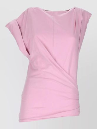 Isabel Marant maisan asymmetric draped short sleeve top