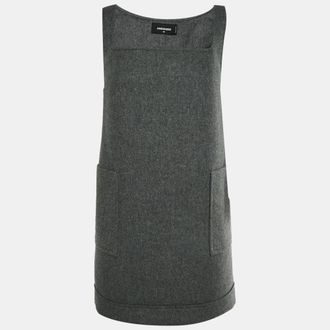 Dsquared2 Grey Felt Mini Dress