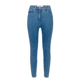 Elisabetta Franchi Slim Fit Jeans, female, Blue, W29, Skinny jeans with logo detail