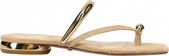 Pelle Moda Womens Ondra Slide Sandal In Latte Kid Suede