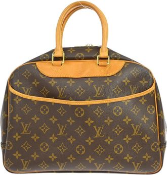 Louis Vuitton Deauville Handbag Monogram Canvas Brown Canvas Handbag (Pre-Owned)