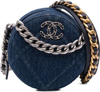 Chanel Pre-owned Womens Denim Crossbody Bag - Dark Blue Textile - One Size