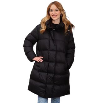 Geox Lange Ademende Jas - Dames - Parka Jassen - Blauw - 2XL - Katoen - Jassen