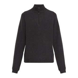 Sease Sease - Cashmere Half-Zip Sweater - Heren - Truien - Bruin - Maat: XL Kasjmier