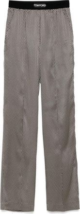 Tom Ford Polka Dot-Print Trousers - Womens - Elastane/Silk
