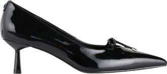 Cosmoparis Schoenen, Dames, Zwart, 39 EU, Leer, Leren pumps met spitse neus en strik