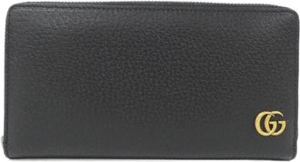 Gucci Black Leather Long Wallet (Bi-Fold) (Pre-Owned)