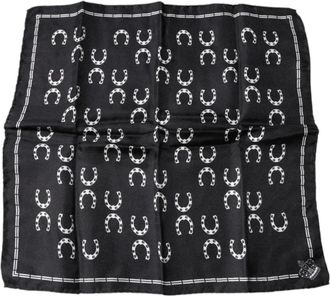 Dolce & Gabbana Zijden Vierkante Zakdoek Sjaal - Heren - Zijden sjaals - Zwart - ONE Size - Accessoires
