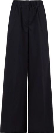 Aspesi Katoenmix Broek - Dames - Wijde Broeken - Blauw - M - Katoen - Broeken