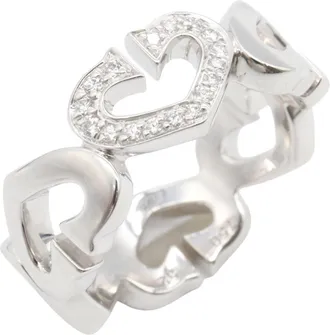 Cartier Clear White White Gold (18K) Band Ring (Pre-Owned)