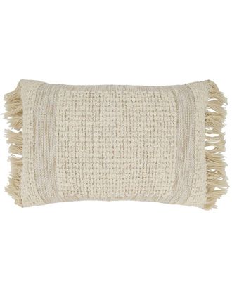 Saro Lifestyle Fringe Outdoor Down-Filled Pillow