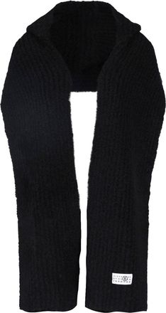 Maison Margiela Black Knitted Hooded Scarf