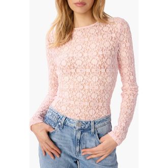 Cami NYC Meli Lace Long Sleeve Shirt in Dogwood at Nordstrom, Size Xx-Small