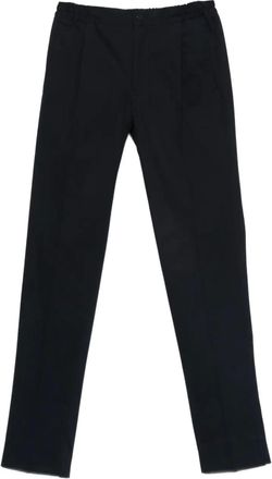 Kiton elastic-waistband trousers - Blue