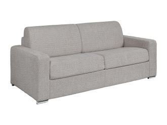 Vente-Unique Vente-unique - Divano Letto 4 Posti A Ribalta Posto Letto 160 Cm Materasso 14 Cm In Bouclette Grigio - Calito