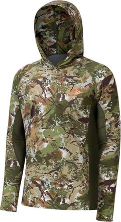 Bassdash Mens UPF 50+ Lightweight Hunting Camo Hoodie Quick Dry Performance Long Sleeve Fishing Shirt with Hood FS30M, Timber Transition Camo, XX-L