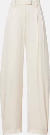 Brunello Cucinelli Mid-rise silk straight pants