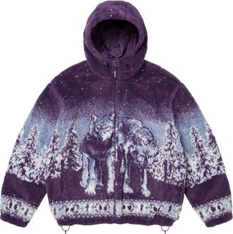 SUPREME FW25 x b.b. Simon Reversible Hooded Fleece Jacket Purple SUP-FW25-048-PUR