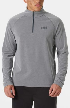 Helly Hansen Tyri Half Zip Pullover in Ebony Melange at Nordstrom, Size Medium