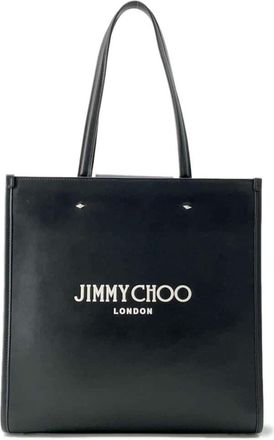 Jimmy Choo London Black Leather Tote Bag (Pre-Owned)