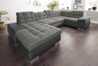 Sit&more Wohnlandschaft »Ontario U-Form« XXL, wahlweise mit Bettfunktion