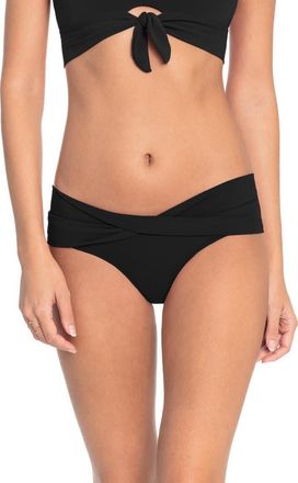 Robin Piccone Ava Twist Hipster Bikini Bottoms in Black at Nordstrom, Size X-Small
