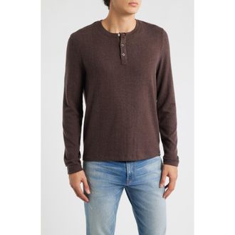 Threads 4 Thought Elias Heathered Henley in Espresso at Nordstrom, Size X-Large