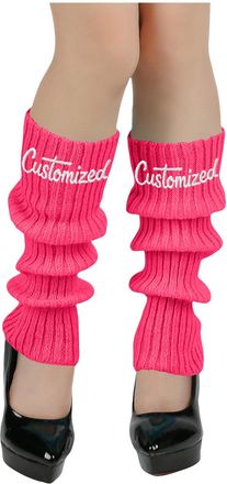 Generic Personalised Chaussettes Hautes with Text Femme Thigh High Socks en Tricot Douces et Confortables Longues Chaussettes Chaudes
