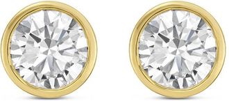 Diana M. Jewels 14KT YELLOW GOLD LAB GROWN ROUND STUDS IN A BEZEL SETTING WEIGHING 2.00 CTS TW